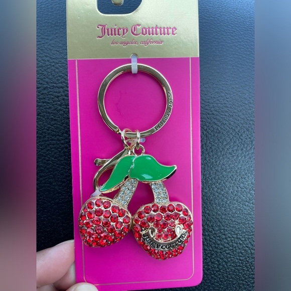 Juicy Couture Keychain,Juicy Couture Red Cherry Keychain,Juicy Couture Cherry. - Picture 2 of 9
